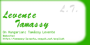 levente tamassy business card